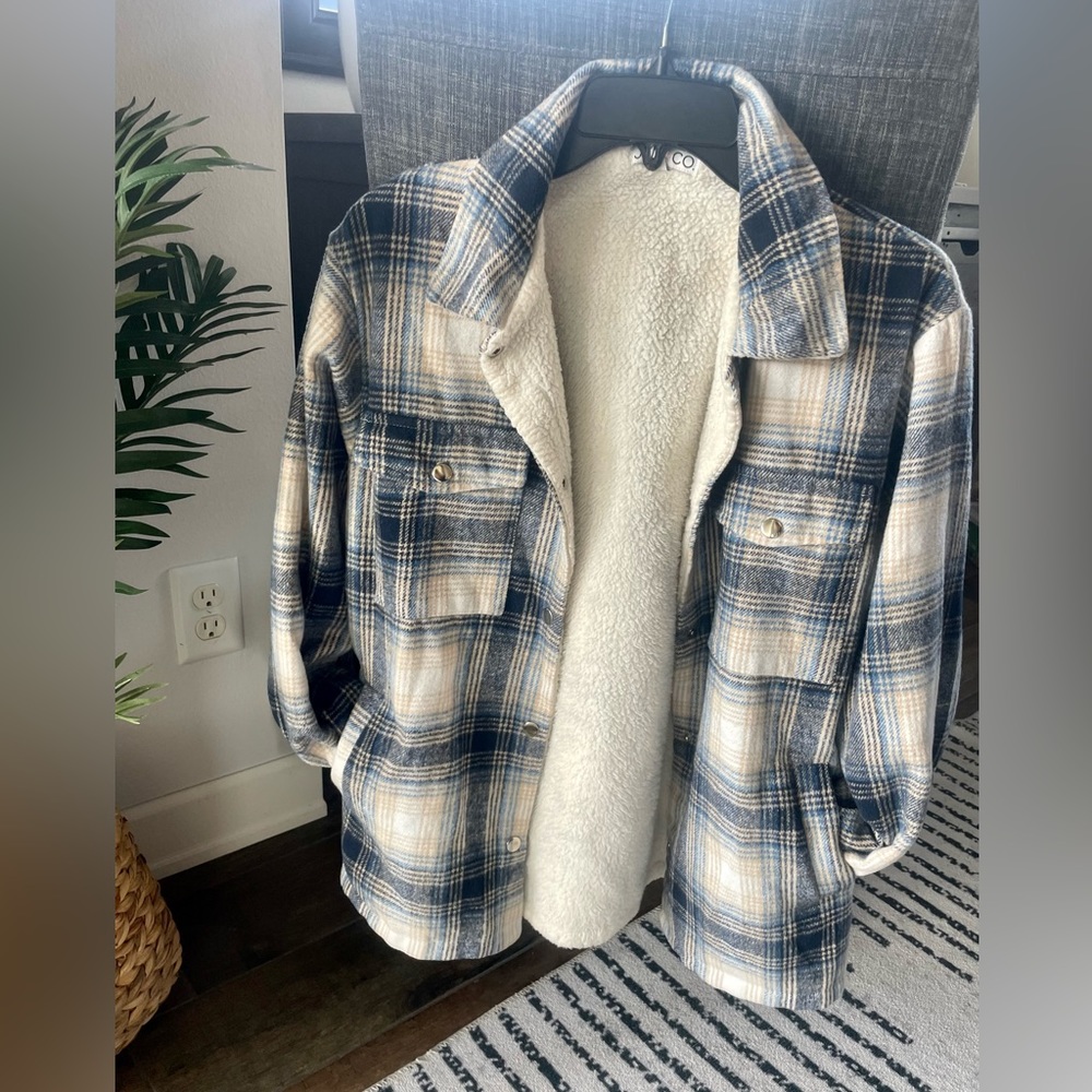 Sherpa Lined Flannel Shacket